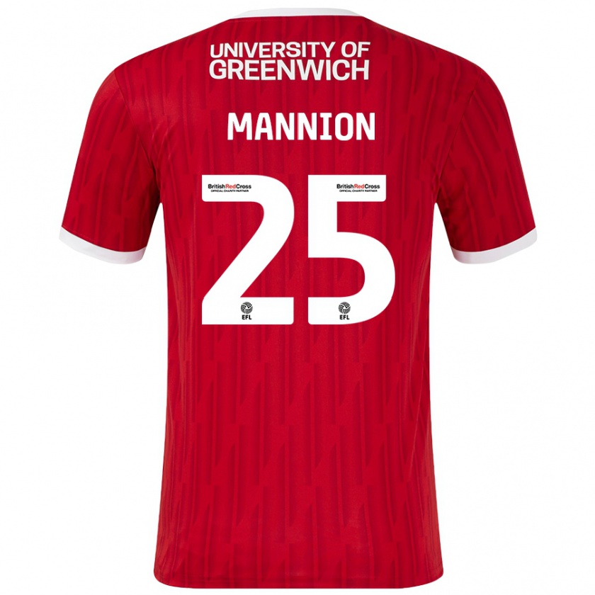 Kandiny Herren Will Mannion #25 Rot Weiß Heimtrikot Trikot 2024/25 T-Shirt