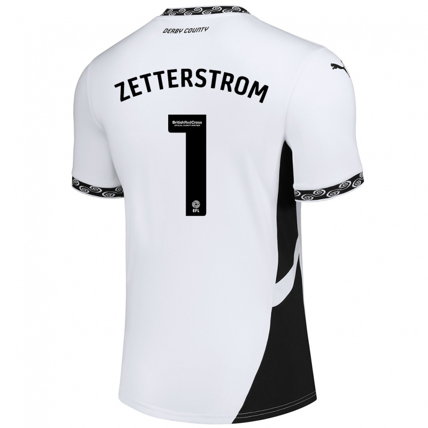 Kandiny Herren Jacob Widell Zetterström #1 Weiß Schwarz Heimtrikot Trikot 2024/25 T-Shirt