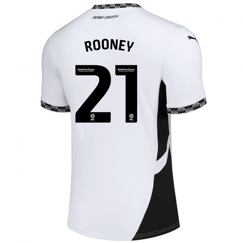 Kandiny Herren Jake Rooney #21 Weiß Schwarz Heimtrikot Trikot 2024/25 T-Shirt