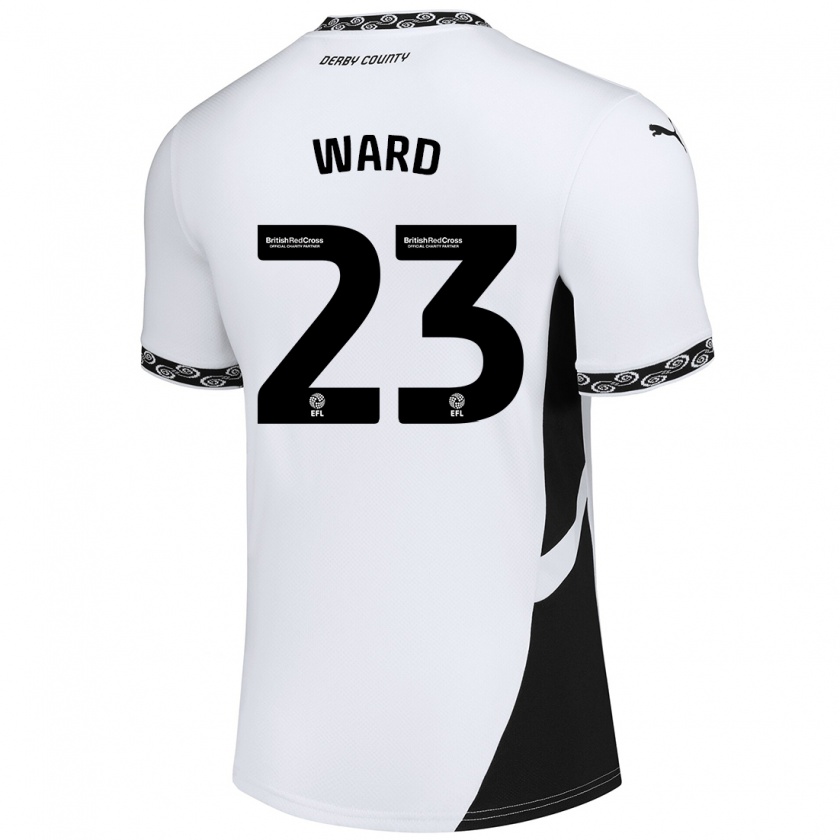 Kandiny Herren Joe Ward #23 Weiß Schwarz Heimtrikot Trikot 2024/25 T-Shirt