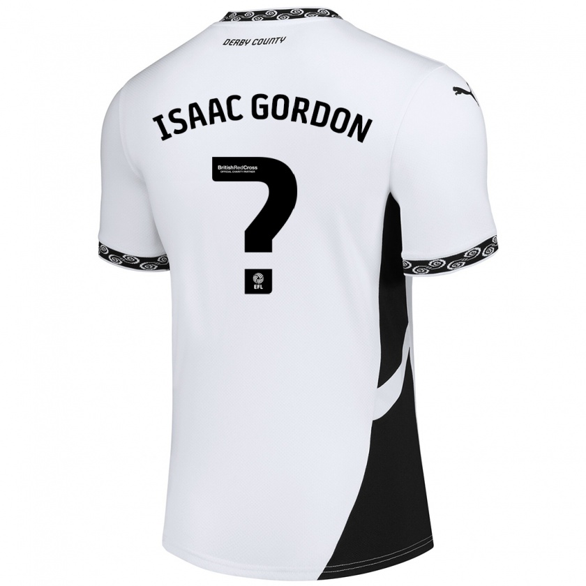 Kandiny Herren Isaac Gordon #0 Weiß Schwarz Heimtrikot Trikot 2024/25 T-Shirt