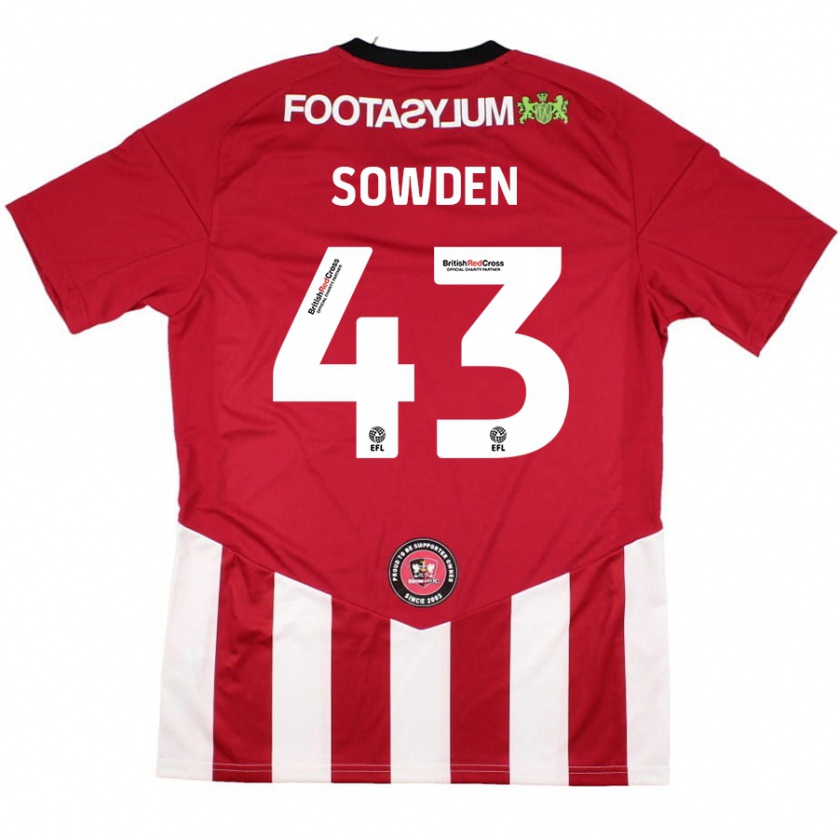 Kandiny Herren Andrew Sowden #43 Rot Weiß Heimtrikot Trikot 2024/25 T-Shirt