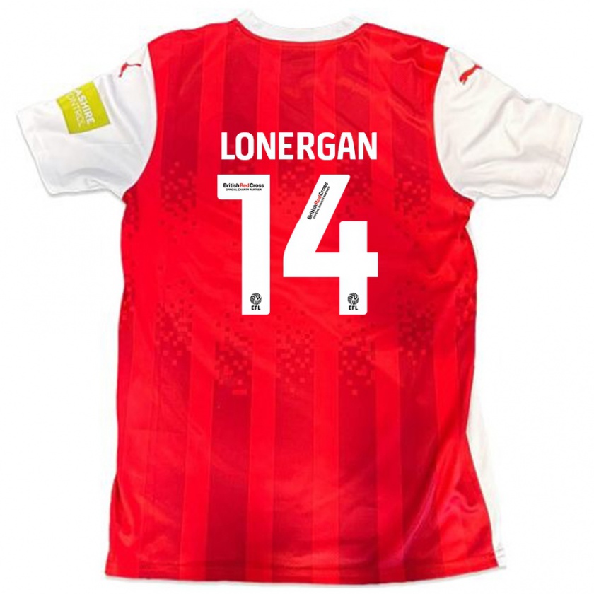 Kandiny Herren Tommy Lonergan #14 Rot Weiß Heimtrikot Trikot 2024/25 T-Shirt