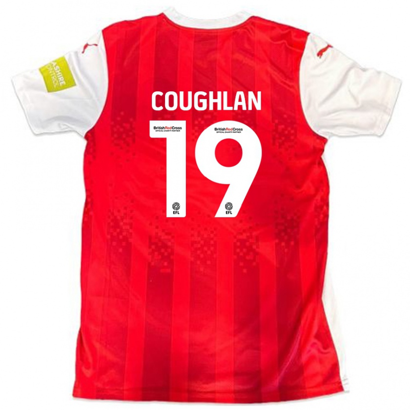 Kandiny Herren Ronan Coughlan #19 Rot Weiß Heimtrikot Trikot 2024/25 T-Shirt