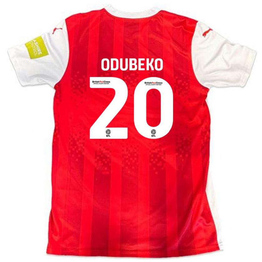 Kandiny Herren Mipo Odubeko #20 Rot Weiß Heimtrikot Trikot 2024/25 T-Shirt