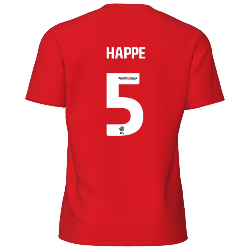 Kandiny Herren Dan Happe #5 Rot Heimtrikot Trikot 2024/25 T-Shirt