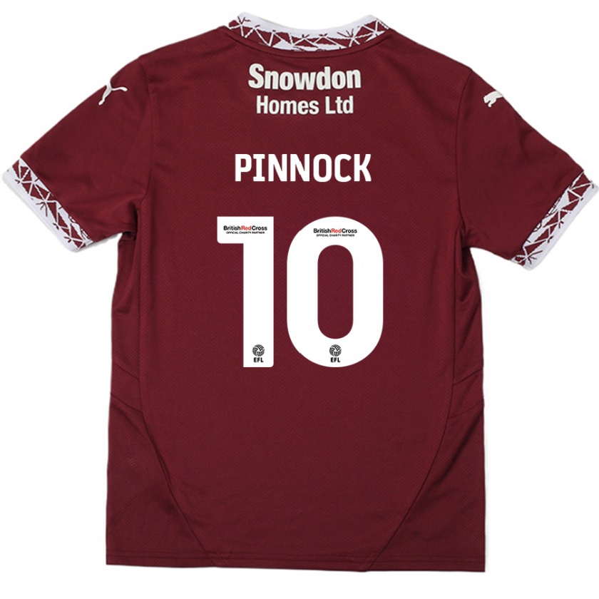 Kandiny Herren Mitch Pinnock #10 Burgundrot Heimtrikot Trikot 2024/25 T-Shirt