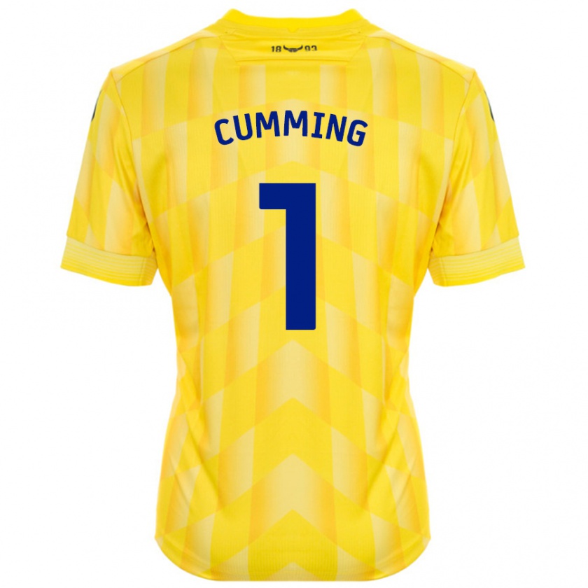 Kandiny Herren Jamie Cumming #1 Gelb Heimtrikot Trikot 2024/25 T-Shirt