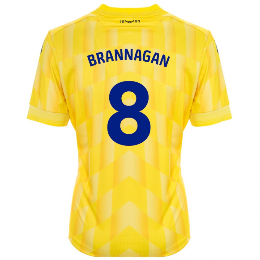 Kandiny Herren Cameron Brannagan #8 Gelb Heimtrikot Trikot 2024/25 T-Shirt