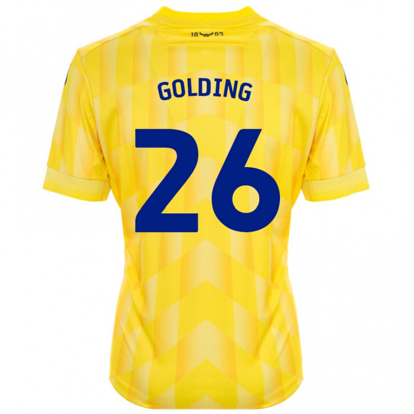 Kandiny Herren James Golding #26 Gelb Heimtrikot Trikot 2024/25 T-Shirt