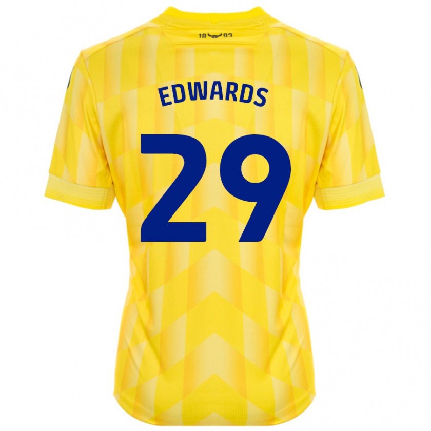 Kandiny Herren Kyle Edwards #29 Gelb Heimtrikot Trikot 2024/25 T-Shirt