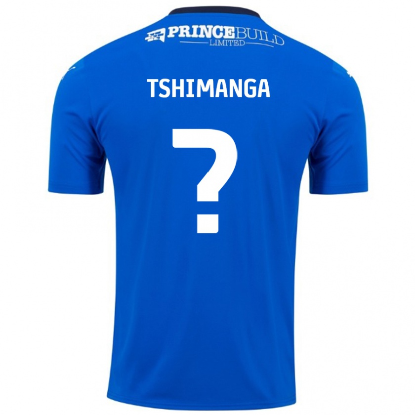 Kandiny Herren Kabongo Tshimanga #0 Blau Weiß Heimtrikot Trikot 2024/25 T-Shirt