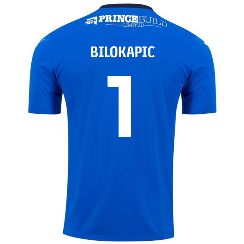 Kandiny Herren Nicholas Bilokapic #1 Blau Weiß Heimtrikot Trikot 2024/25 T-Shirt