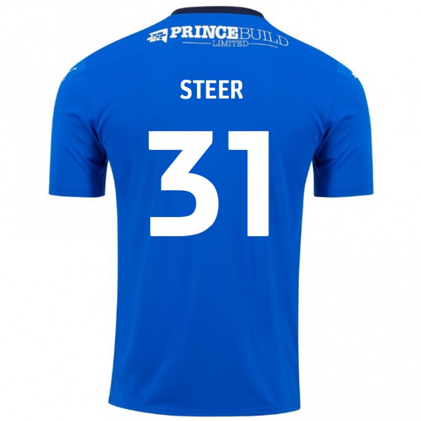 Kandiny Herren Jed Steer #31 Blau Weiß Heimtrikot Trikot 2024/25 T-Shirt