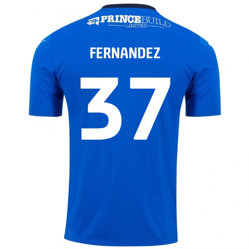 Kandiny Herren Emmanuel Fernandez #37 Blau Weiß Heimtrikot Trikot 2024/25 T-Shirt