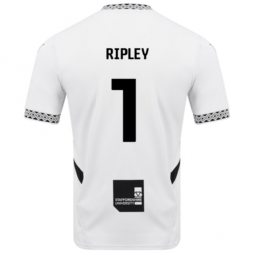 Kandiny Herren Connor Ripley #1 Weiß Heimtrikot Trikot 2024/25 T-Shirt