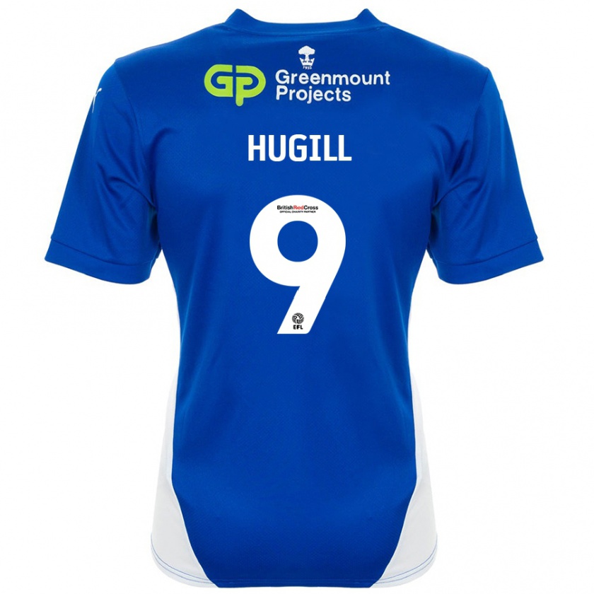 Kandiny Herren Joe Hugill #9 Blau Weiß Heimtrikot Trikot 2024/25 T-Shirt