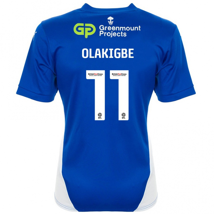 Kandiny Herren Michael Olakigbe #11 Blau Weiß Heimtrikot Trikot 2024/25 T-Shirt