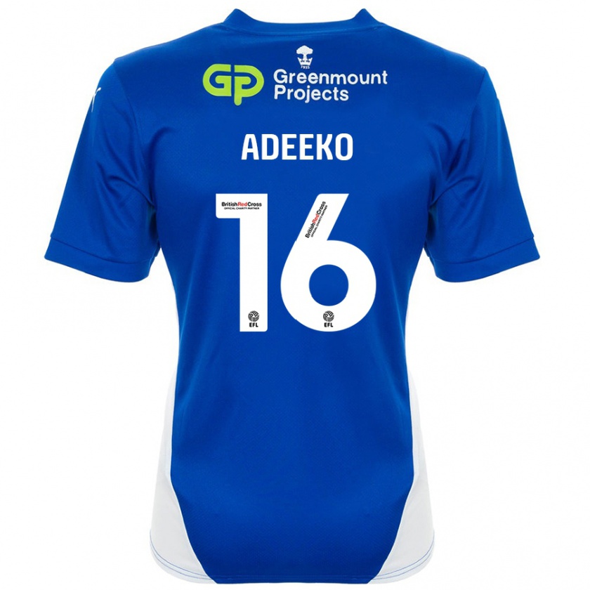 Kandiny Herren Baba Adeeko #16 Blau Weiß Heimtrikot Trikot 2024/25 T-Shirt