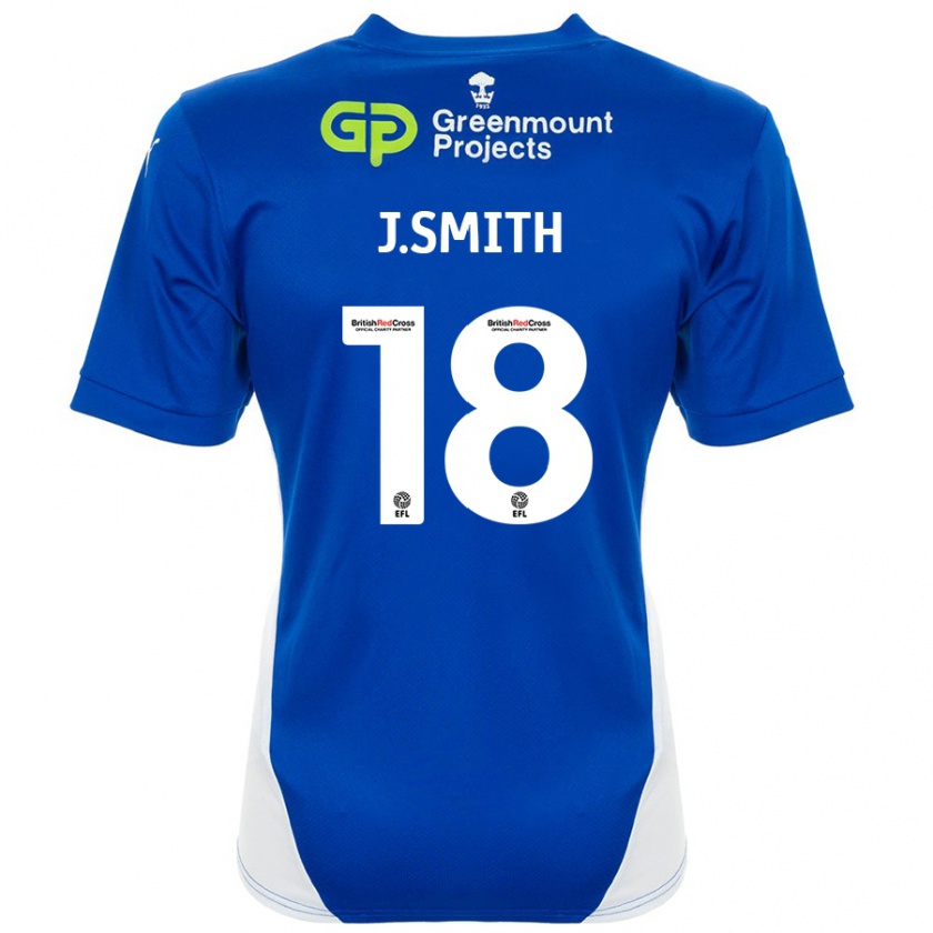 Kandiny Herren Jonny Smith #18 Blau Weiß Heimtrikot Trikot 2024/25 T-Shirt