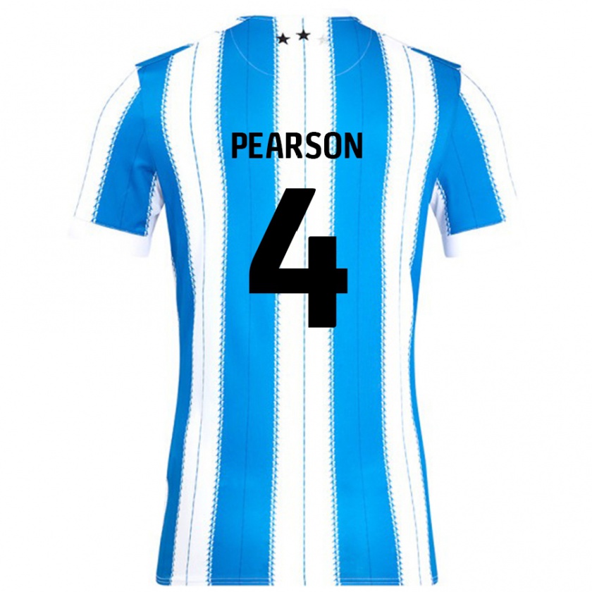 Kandiny Herren Matty Pearson #4 Blau Weiß Heimtrikot Trikot 2024/25 T-Shirt