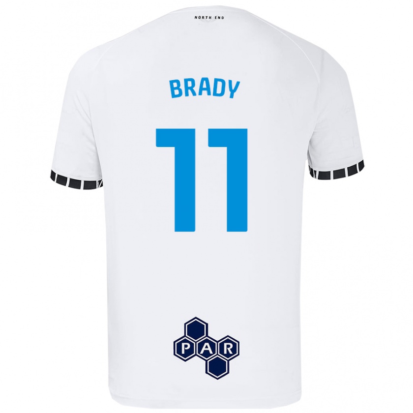 Kandiny Herren Robbie Brady #11 Weiß Heimtrikot Trikot 2024/25 T-Shirt