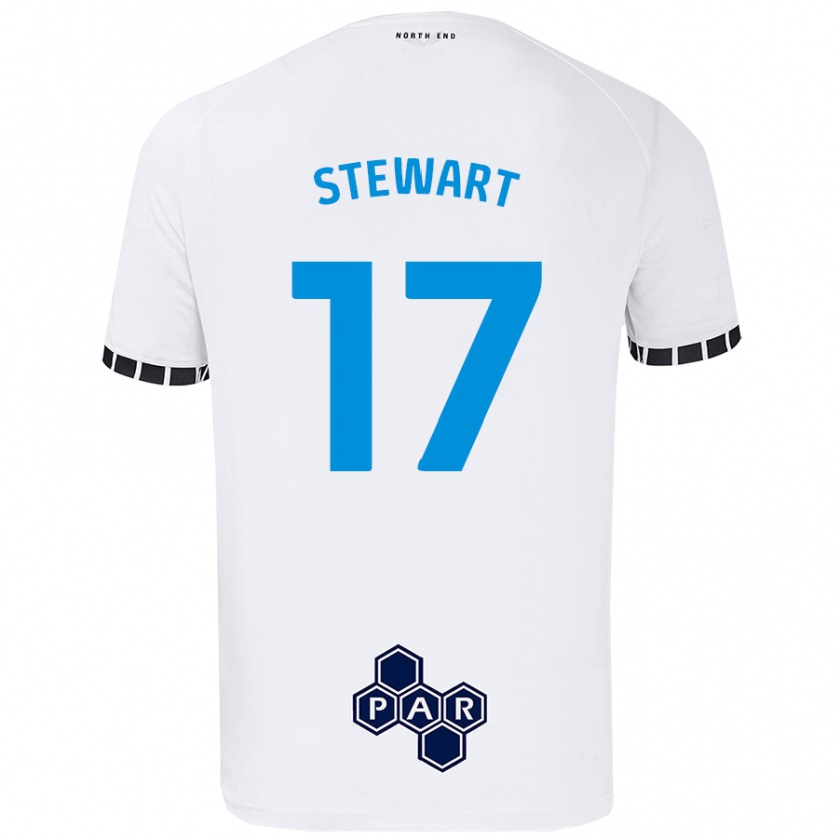 Kandiny Herren Layton Stewart #17 Weiß Heimtrikot Trikot 2024/25 T-Shirt