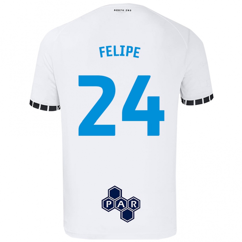 Kandiny Herren Felipe #24 Weiß Heimtrikot Trikot 2024/25 T-Shirt