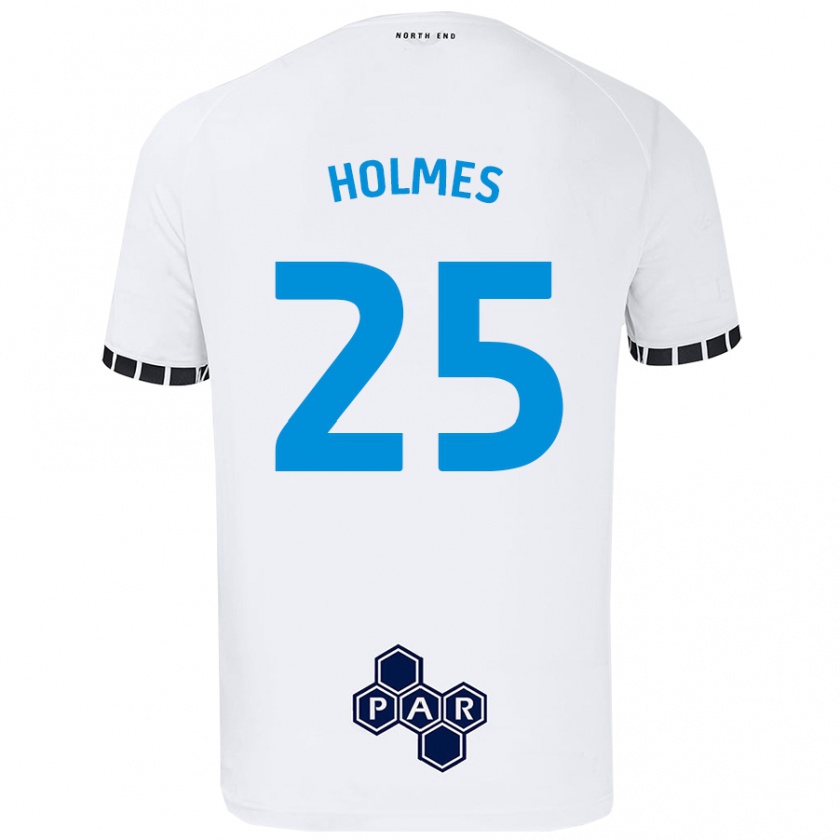 Kandiny Herren Duane Holmes #25 Weiß Heimtrikot Trikot 2024/25 T-Shirt