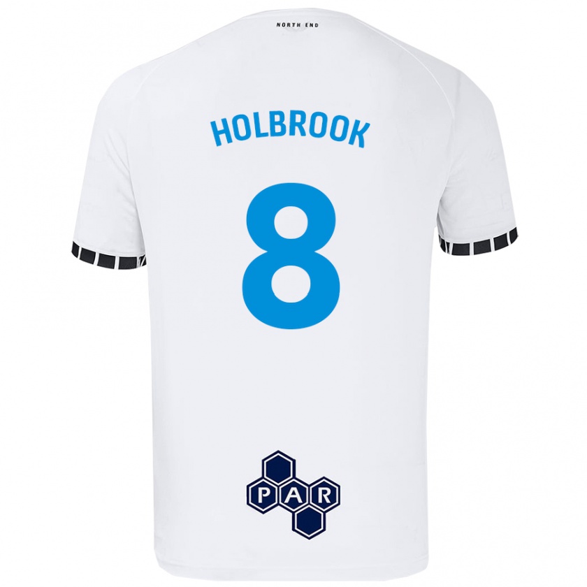 Kandiny Herren Jess Holbrook #8 Weiß Heimtrikot Trikot 2024/25 T-Shirt