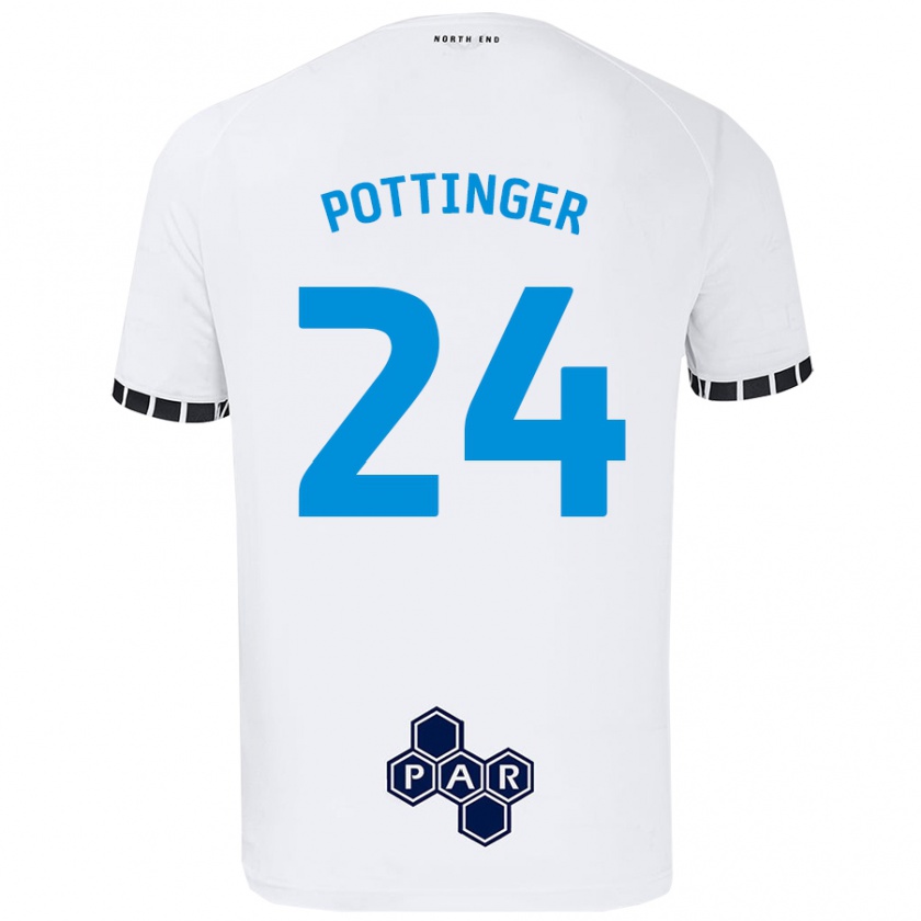 Kandiny Herren Kaya Pottinger #24 Weiß Heimtrikot Trikot 2024/25 T-Shirt