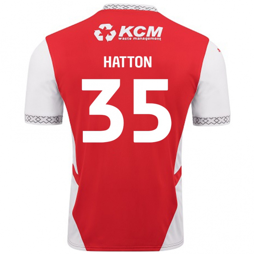 Kandiny Herren Ben Hatton #35 Rot Weiß Heimtrikot Trikot 2024/25 T-Shirt