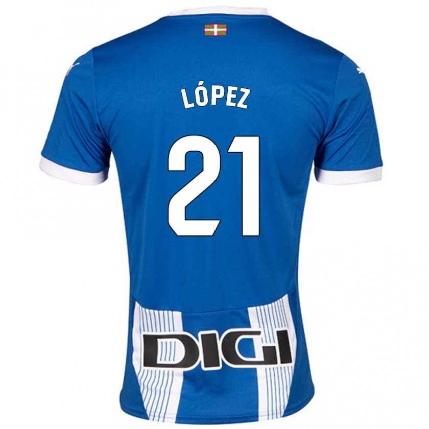 Kandiny Herren Juanma López #21 Blau Heimtrikot Trikot 2024/25 T-Shirt