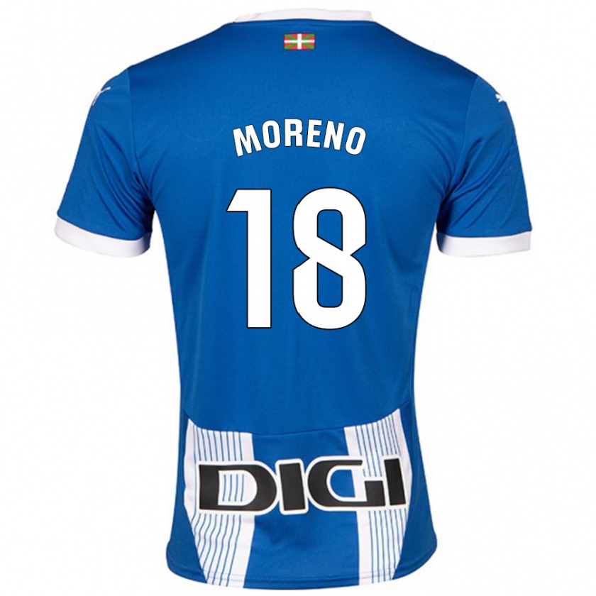 Kandiny Herren Laura Moreno #18 Blau Heimtrikot Trikot 2024/25 T-Shirt