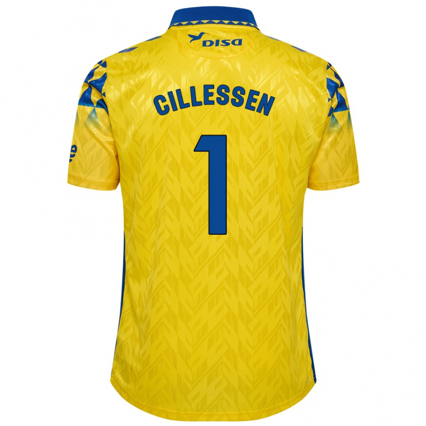 Kandiny Herren Jasper Cillessen #1 Gelb Blau Heimtrikot Trikot 2024/25 T-Shirt