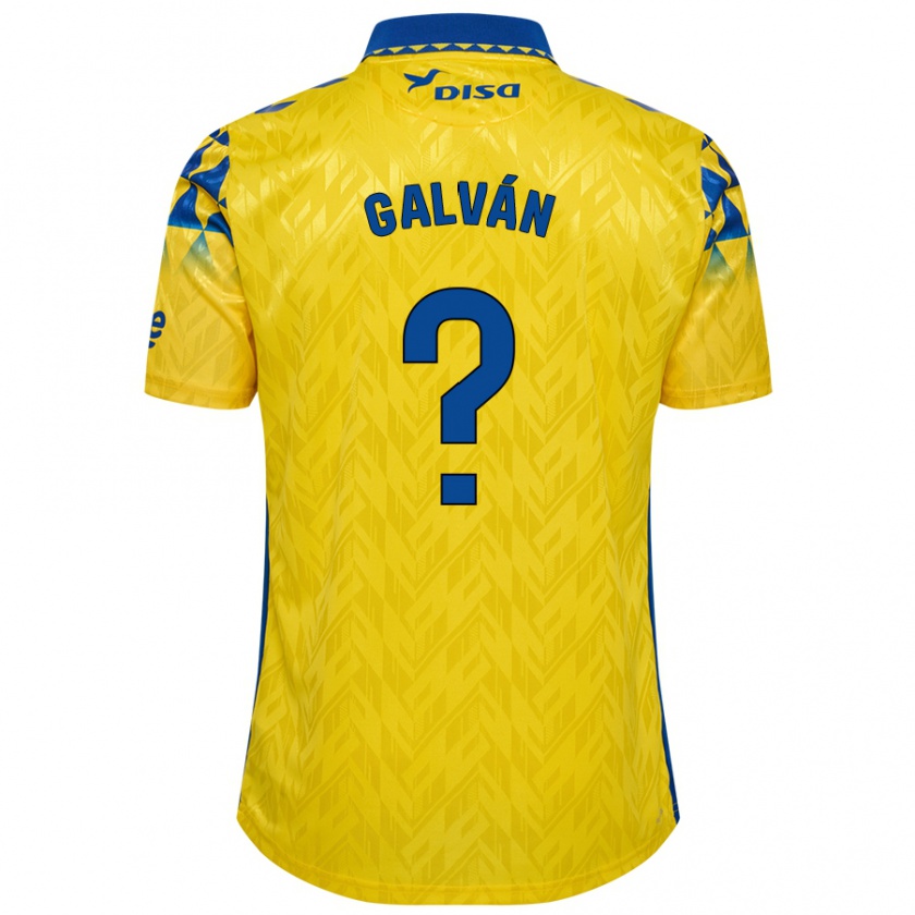 Kandiny Herren Carlos Galván #0 Gelb Blau Heimtrikot Trikot 2024/25 T-Shirt