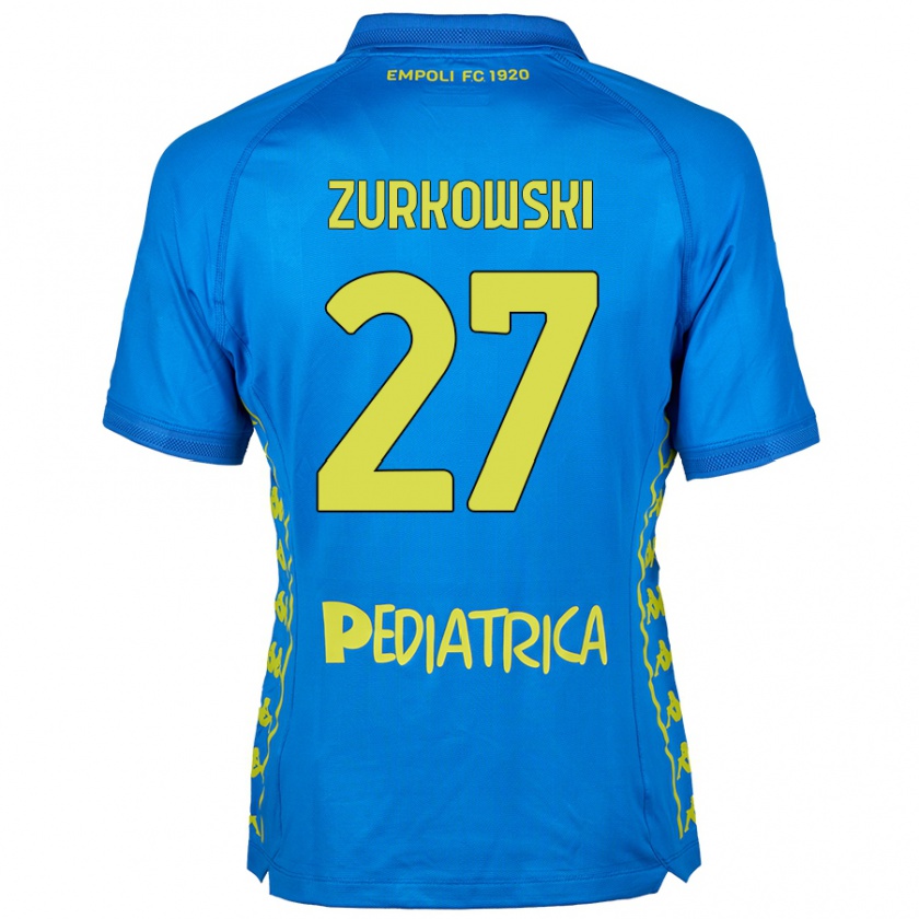 Kandiny Herren Szymon Żurkowski #27 Blau Heimtrikot Trikot 2024/25 T-Shirt