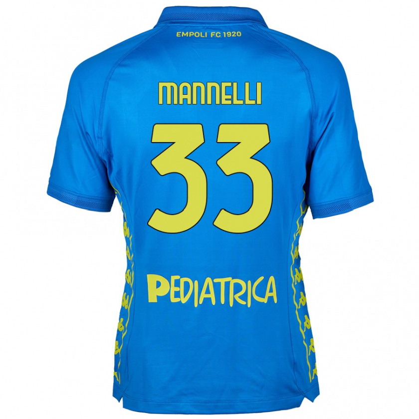 Kandiny Herren Matteo Mannelli #33 Blau Heimtrikot Trikot 2024/25 T-Shirt