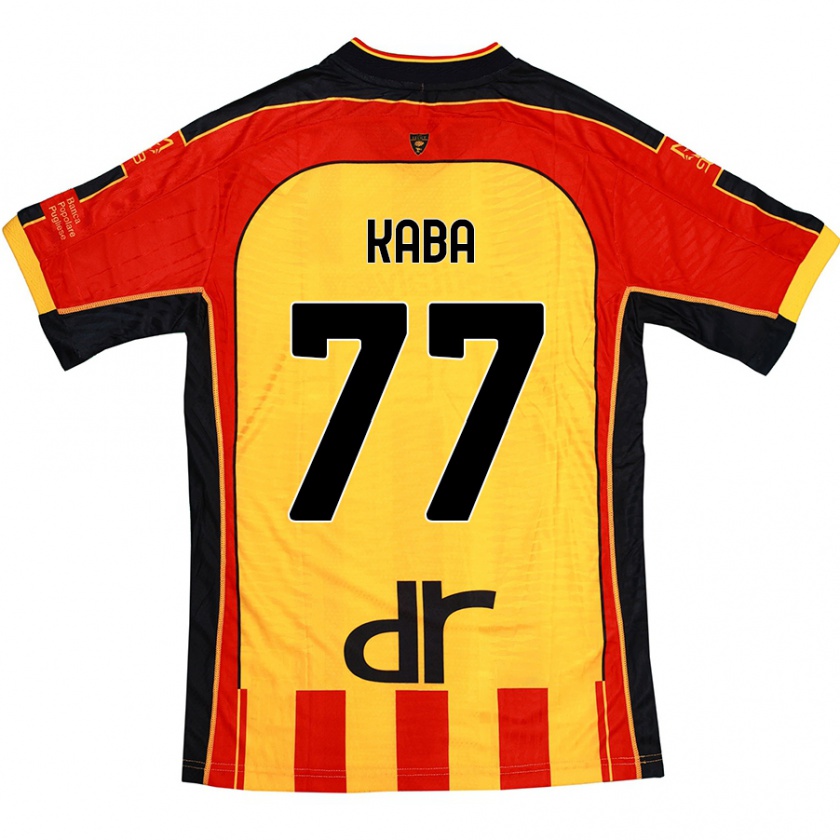 Kandiny Herren Mohamed Kaba #77 Gelb Rot Heimtrikot Trikot 2024/25 T-Shirt