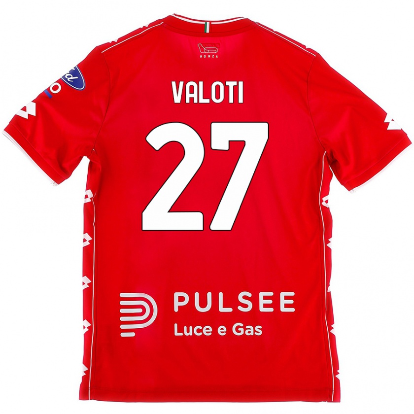 Kandiny Herren Mattia Valoti #27 Rot Weiß Heimtrikot Trikot 2024/25 T-Shirt