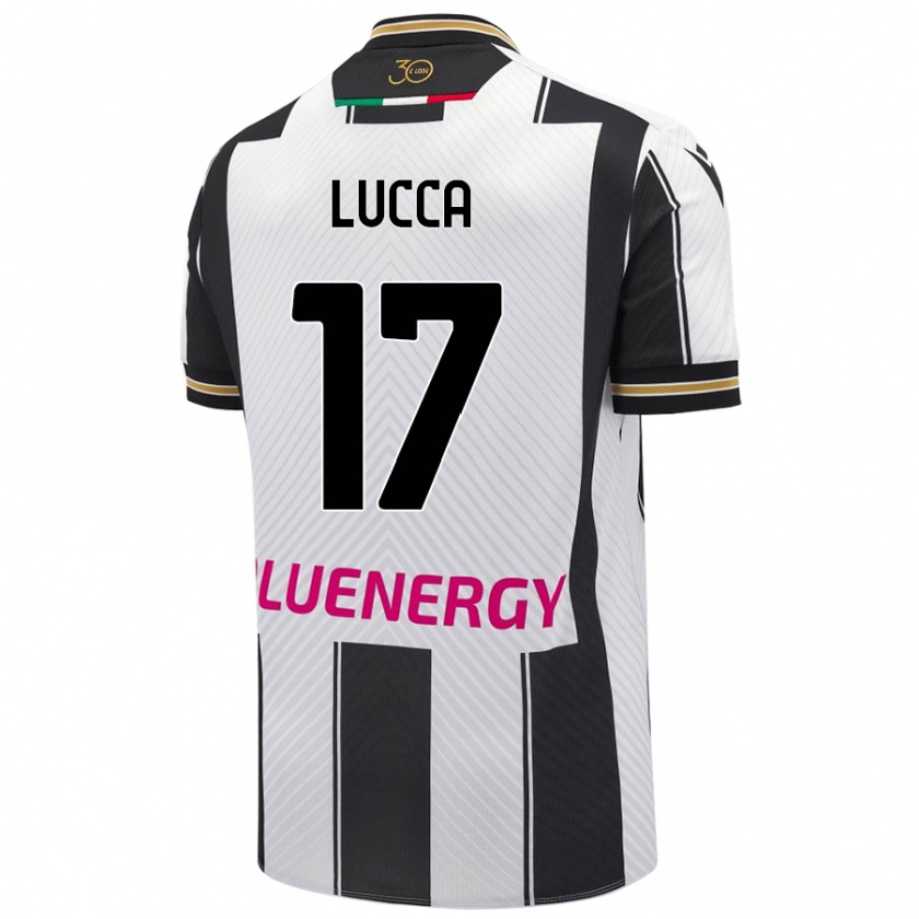 Kandiny Herren Lorenzo Lucca #17 Weiß Schwarz Heimtrikot Trikot 2024/25 T-Shirt