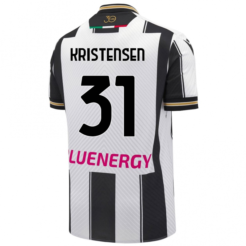 Kandiny Herren Thomas Kristensen #31 Weiß Schwarz Heimtrikot Trikot 2024/25 T-Shirt