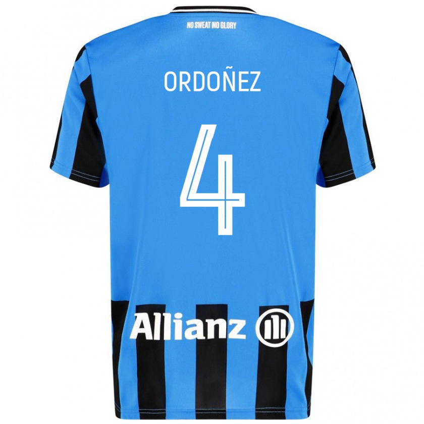 Kandiny Herren Joel Ordóñez #4 Himmelblau Schwarz Heimtrikot Trikot 2024/25 T-Shirt