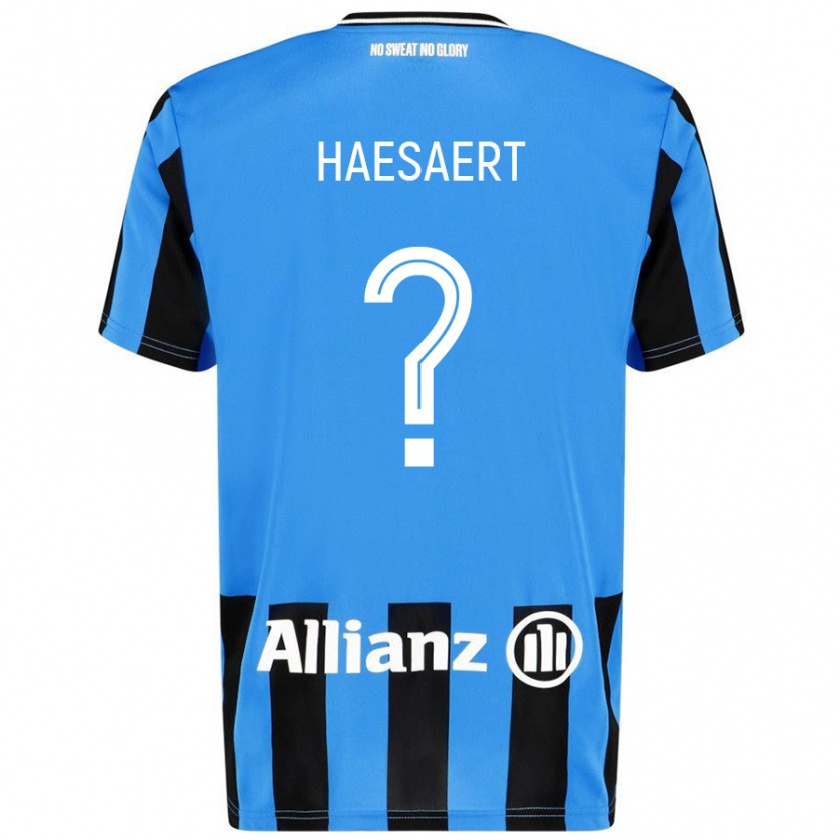 Kandiny Herren Mateo Haesaert #0 Himmelblau Schwarz Heimtrikot Trikot 2024/25 T-Shirt