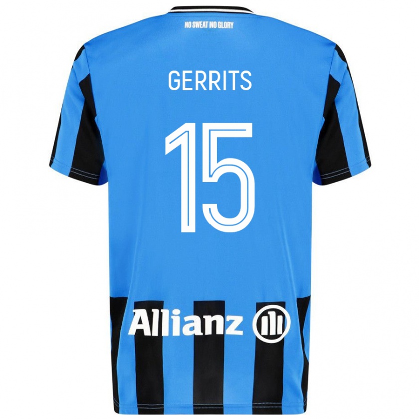 Kandiny Herren Melanie Gerrits #15 Himmelblau Schwarz Heimtrikot Trikot 2024/25 T-Shirt