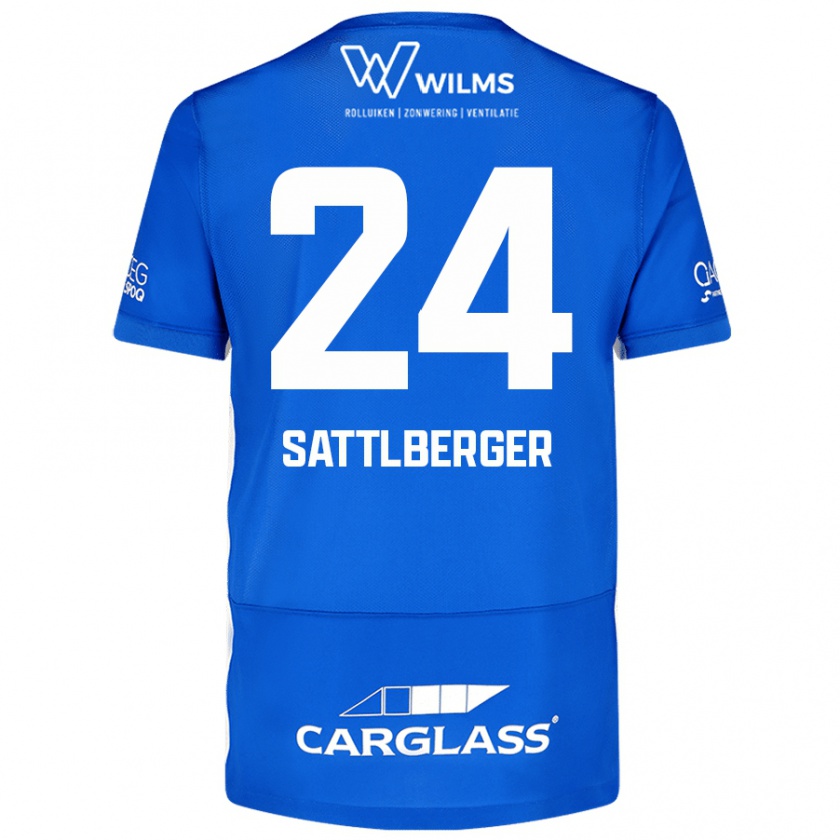 Kandiny Herren Nikolas Sattlberger #24 Blau Heimtrikot Trikot 2024/25 T-Shirt