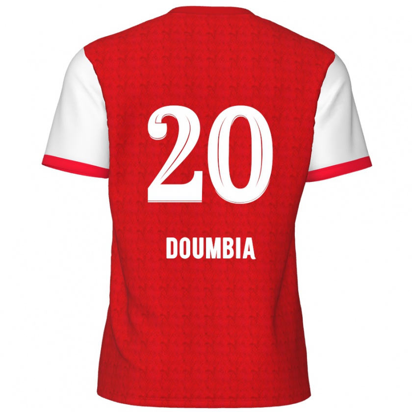 Kandiny Herren Mahamadou Doumbia #20 Rot Weiß Heimtrikot Trikot 2024/25 T-Shirt