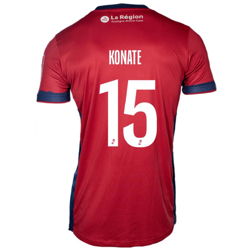 Kandiny Herren Cheick Oumar Konaté #15 Hellburgunderrot Heimtrikot Trikot 2024/25 T-Shirt