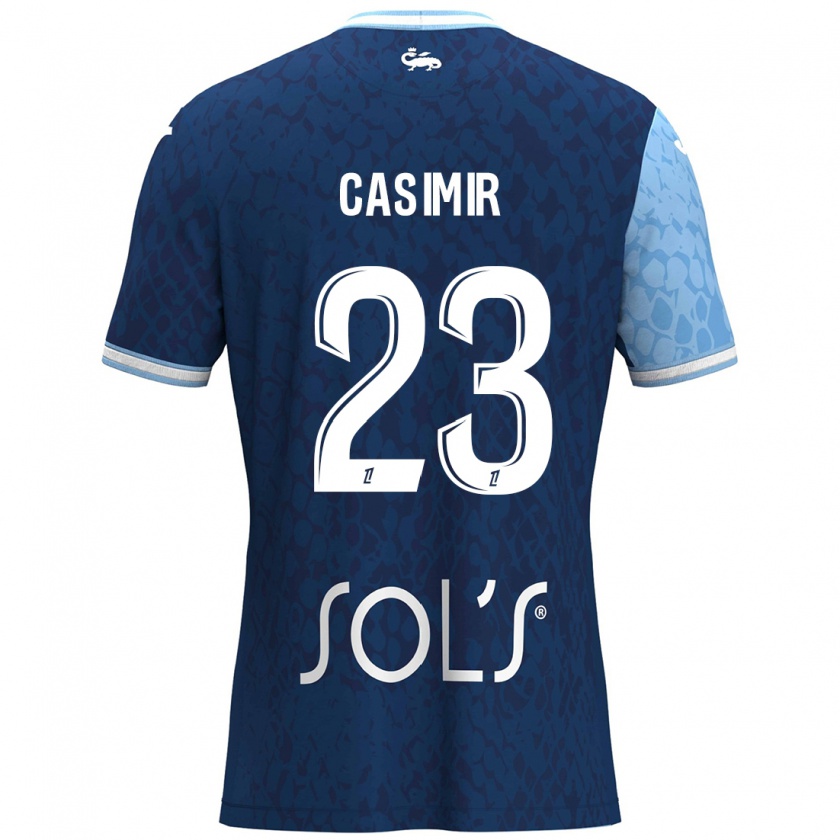 Kandiny Herren Josué Casimir #23 Himmelblau Dunkelblau Heimtrikot Trikot 2024/25 T-Shirt