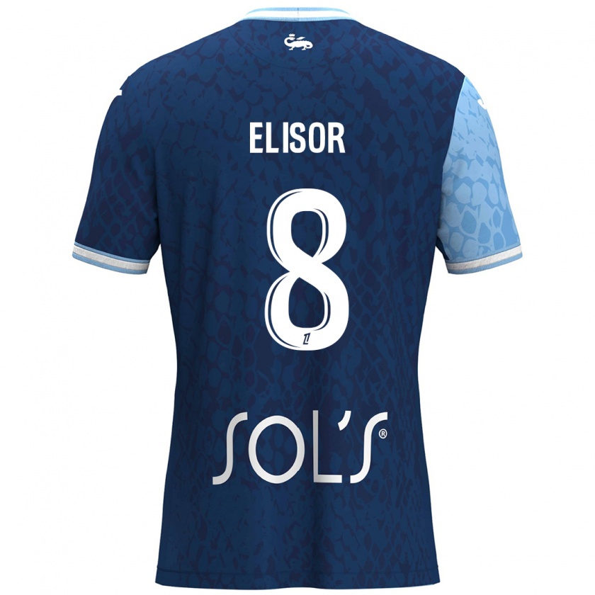 Kandiny Herren Salomé Elisor #8 Himmelblau Dunkelblau Heimtrikot Trikot 2024/25 T-Shirt